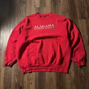 VTG 90s Alabama Crimson Tide NCC‎ Apparel Red Crewneck Sweatshirt Men's